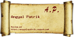 Angyal Patrik névjegykártya